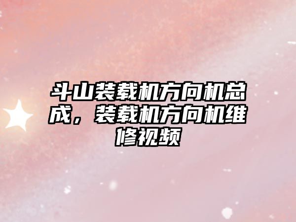 斗山裝載機方向機總成，裝載機方向機維修視頻