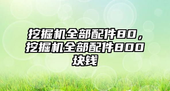 挖掘機(jī)全部配件80，挖掘機(jī)全部配件800塊錢