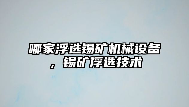 哪家浮選錫礦機械設(shè)備，錫礦浮選技術(shù)