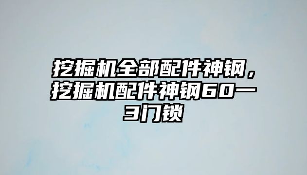 挖掘機(jī)全部配件神鋼，挖掘機(jī)配件神鋼60一3門(mén)鎖