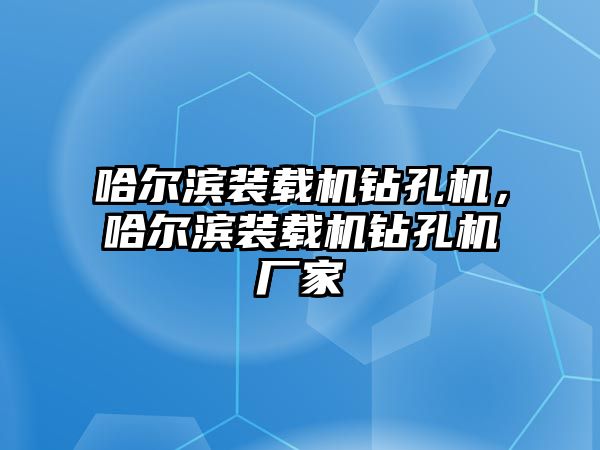 哈爾濱裝載機鉆孔機，哈爾濱裝載機鉆孔機廠家