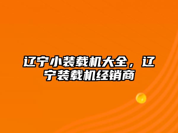 遼寧小裝載機(jī)大全，遼寧裝載機(jī)經(jīng)銷商