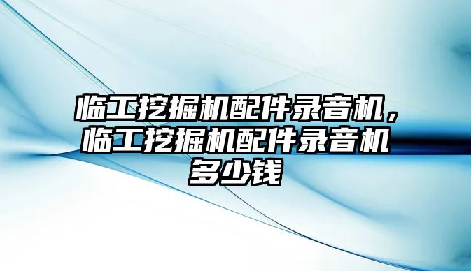 臨工挖掘機配件錄音機，臨工挖掘機配件錄音機多少錢