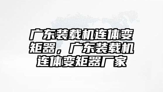 廣東裝載機(jī)連體變矩器，廣東裝載機(jī)連體變矩器廠家