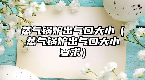 蒸氣鍋爐出氣口大?。ㄕ魵忮仩t出氣口大小要求）