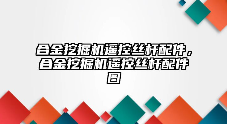 合金挖掘機(jī)遙控絲桿配件，合金挖掘機(jī)遙控絲桿配件圖