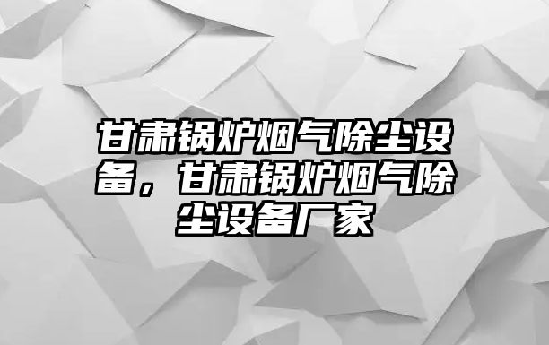 甘肅鍋爐煙氣除塵設備，甘肅鍋爐煙氣除塵設備廠家