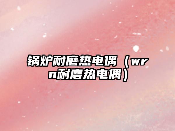 鍋爐耐磨熱電偶（wrn耐磨熱電偶）