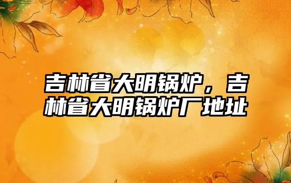 吉林省大明鍋爐，吉林省大明鍋爐廠地址