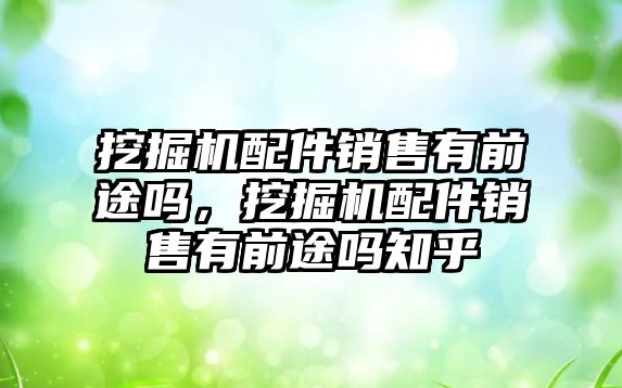 挖掘機配件銷售有前途嗎，挖掘機配件銷售有前途嗎知乎