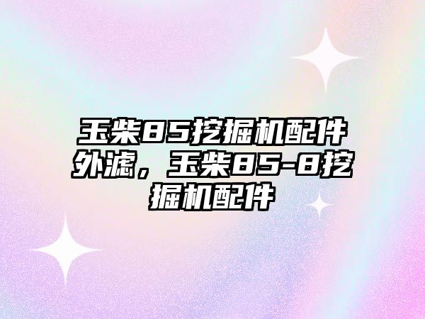 玉柴85挖掘機配件外濾，玉柴85-8挖掘機配件