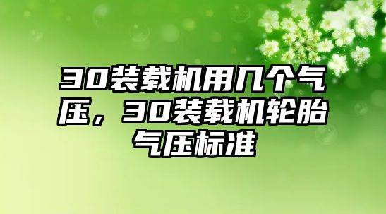 30裝載機用幾個氣壓，30裝載機輪胎氣壓標準