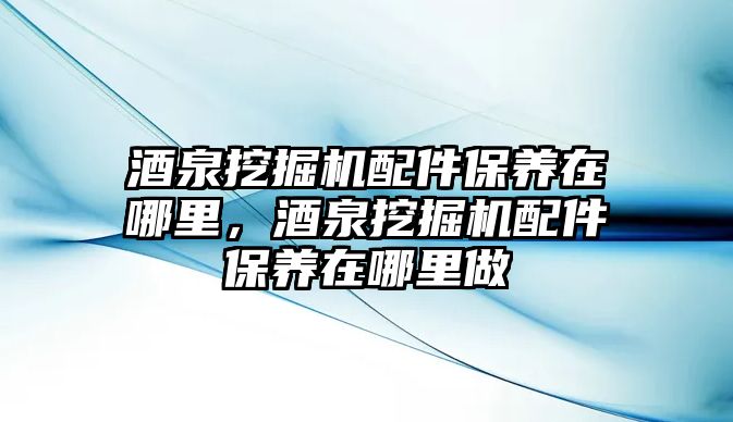 酒泉挖掘機配件保養(yǎng)在哪里，酒泉挖掘機配件保養(yǎng)在哪里做