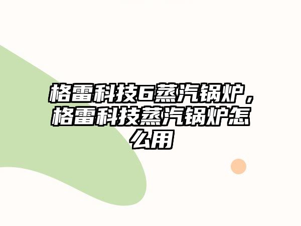 格雷科技6蒸汽鍋爐，格雷科技蒸汽鍋爐怎么用