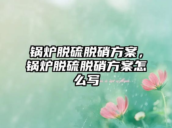 鍋爐脫硫脫硝方案，鍋爐脫硫脫硝方案怎么寫