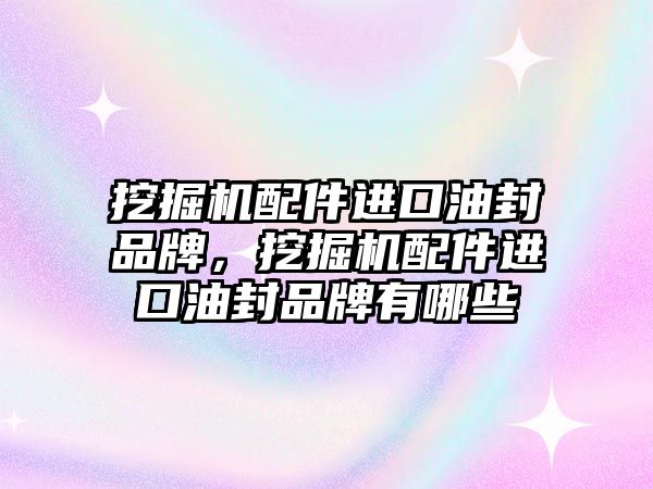 挖掘機配件進口油封品牌，挖掘機配件進口油封品牌有哪些