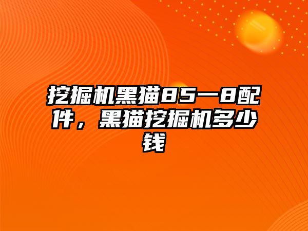 挖掘機黑貓85一8配件，黑貓挖掘機多少錢