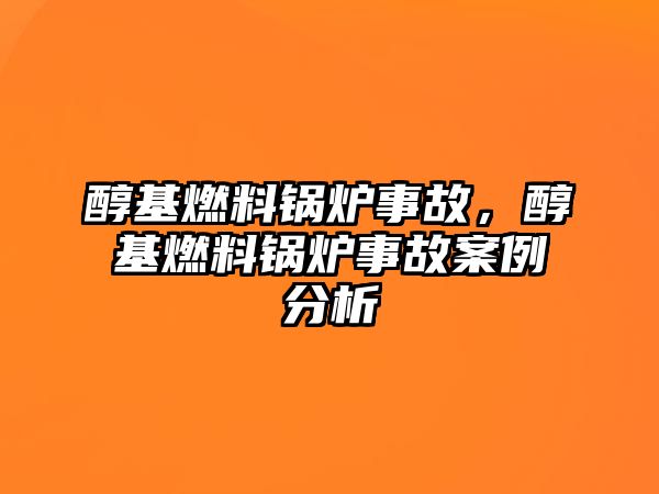 醇基燃料鍋爐事故，醇基燃料鍋爐事故案例分析