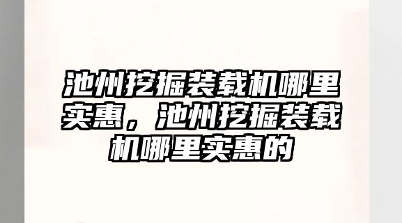 池州挖掘裝載機哪里實惠，池州挖掘裝載機哪里實惠的