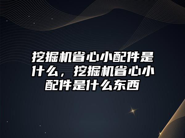 挖掘機省心小配件是什么，挖掘機省心小配件是什么東西