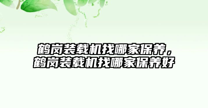 鶴崗裝載機(jī)找哪家保養(yǎng)，鶴崗裝載機(jī)找哪家保養(yǎng)好