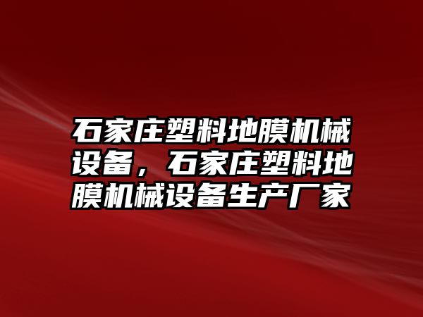 石家莊塑料地膜機械設備，石家莊塑料地膜機械設備生產(chǎn)廠家