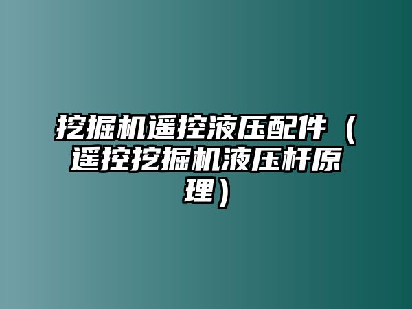 挖掘機(jī)遙控液壓配件（遙控挖掘機(jī)液壓桿原理）