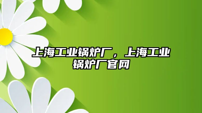 上海工業(yè)鍋爐廠，上海工業(yè)鍋爐廠官網(wǎng)