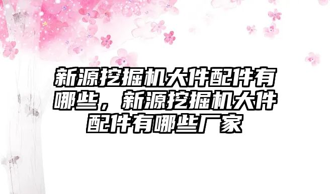 新源挖掘機(jī)大件配件有哪些，新源挖掘機(jī)大件配件有哪些廠家