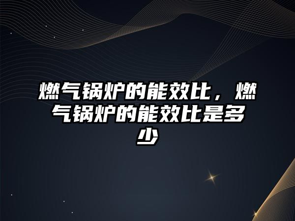 燃?xì)忮仩t的能效比，燃?xì)忮仩t的能效比是多少