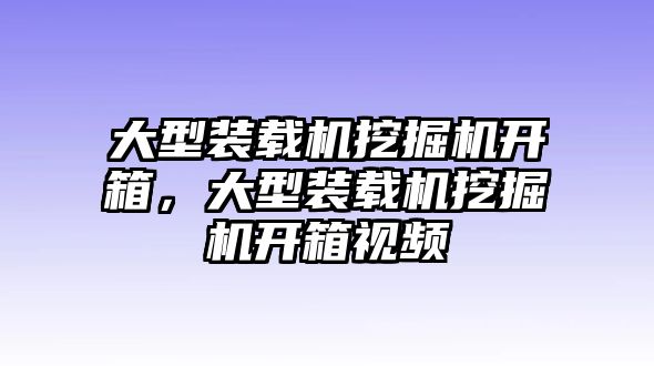 大型裝載機(jī)挖掘機(jī)開箱，大型裝載機(jī)挖掘機(jī)開箱視頻