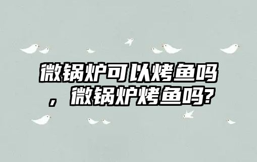 微鍋爐可以烤魚嗎，微鍋爐烤魚嗎?