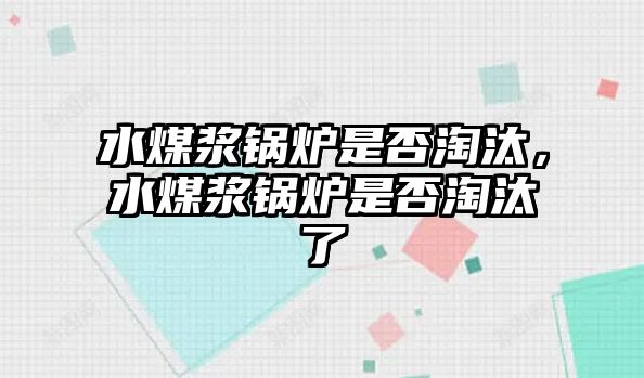 水煤漿鍋爐是否淘汰，水煤漿鍋爐是否淘汰了