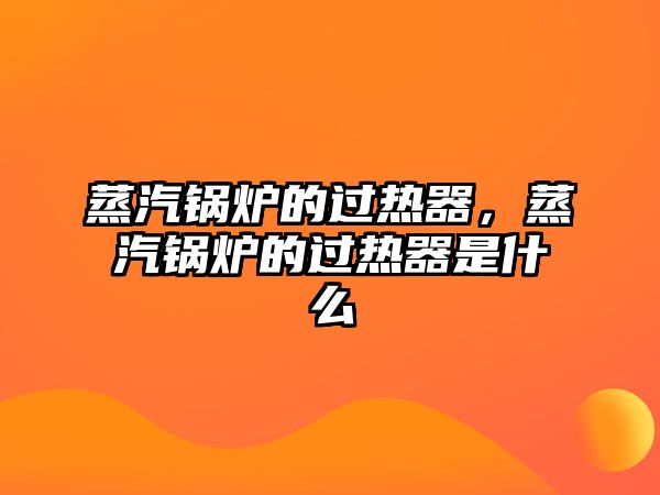 蒸汽鍋爐的過熱器，蒸汽鍋爐的過熱器是什么