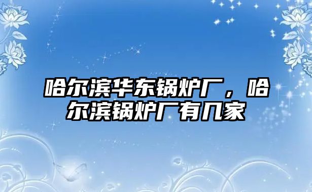 哈爾濱華東鍋爐廠，哈爾濱鍋爐廠有幾家