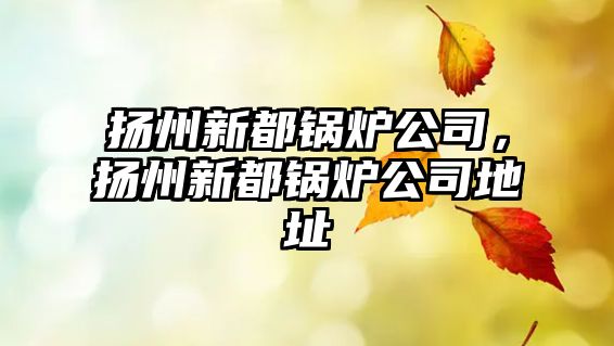 揚州新都鍋爐公司，揚州新都鍋爐公司地址