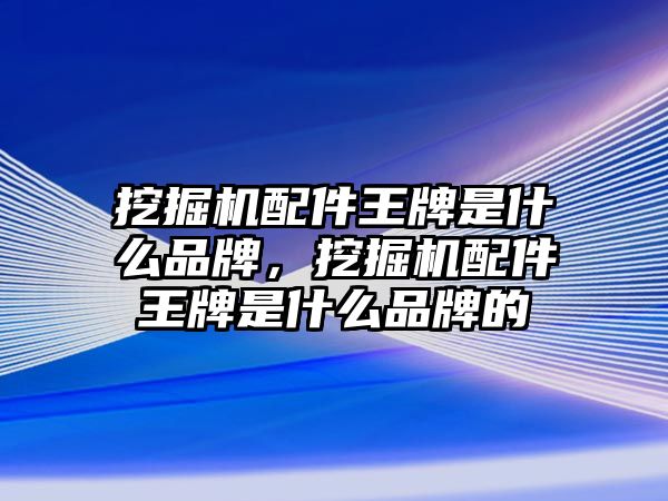 挖掘機配件王牌是什么品牌，挖掘機配件王牌是什么品牌的