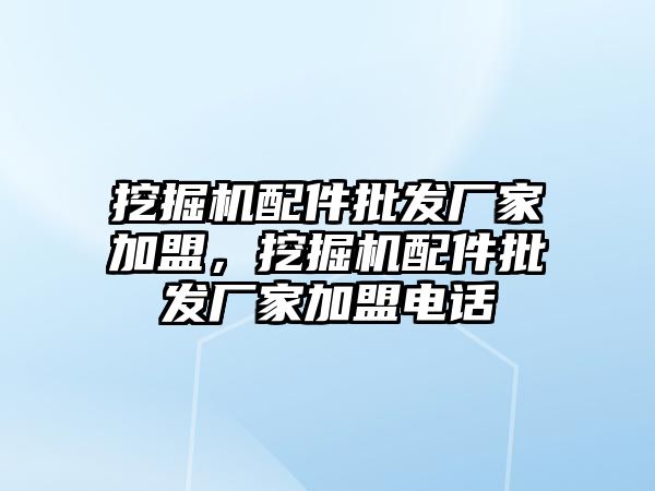 挖掘機配件批發(fā)廠家加盟，挖掘機配件批發(fā)廠家加盟電話