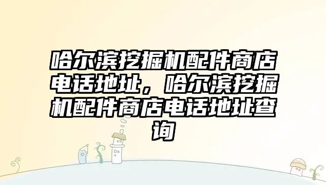 哈爾濱挖掘機配件商店電話地址，哈爾濱挖掘機配件商店電話地址查詢