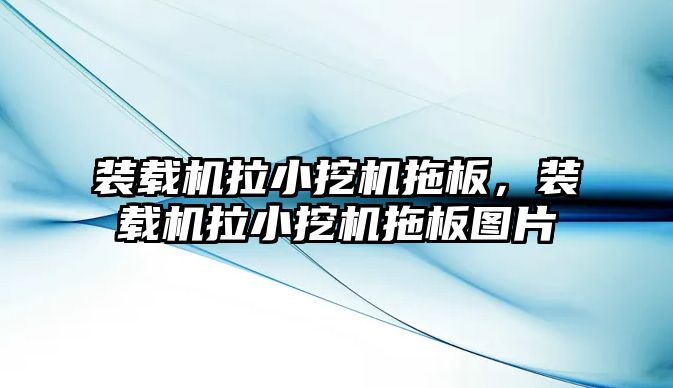 裝載機(jī)拉小挖機(jī)拖板，裝載機(jī)拉小挖機(jī)拖板圖片