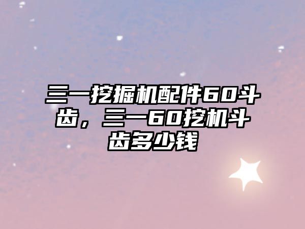 三一挖掘機(jī)配件60斗齒，三一60挖機(jī)斗齒多少錢