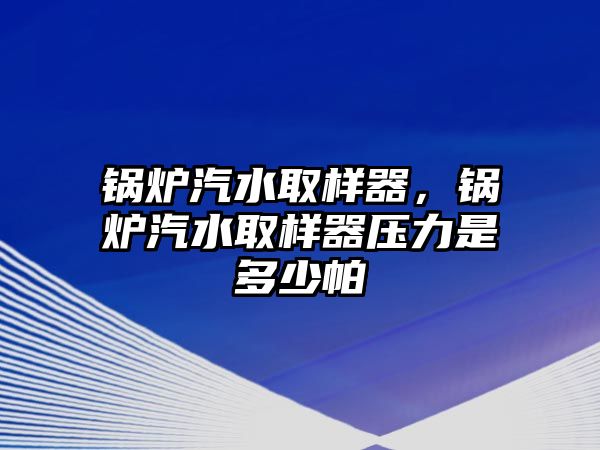 鍋爐汽水取樣器，鍋爐汽水取樣器壓力是多少帕