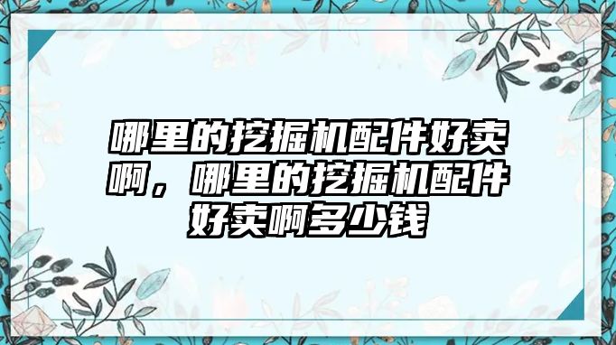 哪里的挖掘機配件好賣啊，哪里的挖掘機配件好賣啊多少錢