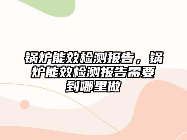 鍋爐能效檢測(cè)報(bào)告，鍋爐能效檢測(cè)報(bào)告需要到哪里做