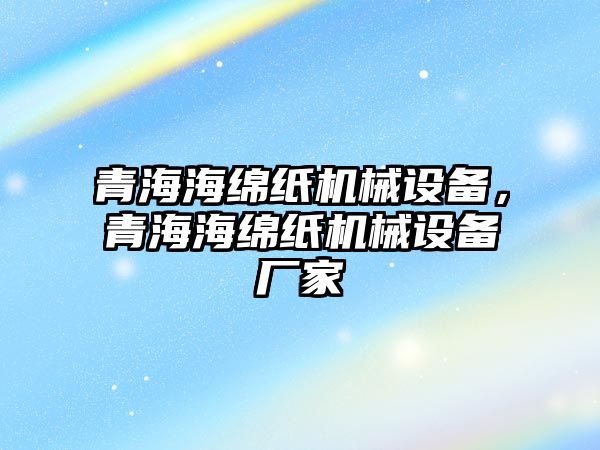 青海海綿紙機(jī)械設(shè)備，青海海綿紙機(jī)械設(shè)備廠家