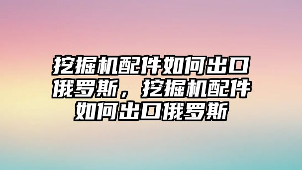 挖掘機(jī)配件如何出口俄羅斯，挖掘機(jī)配件如何出口俄羅斯