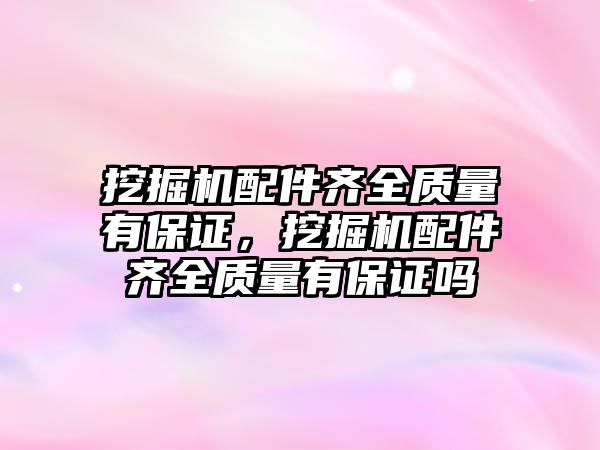 挖掘機配件齊全質量有保證，挖掘機配件齊全質量有保證嗎