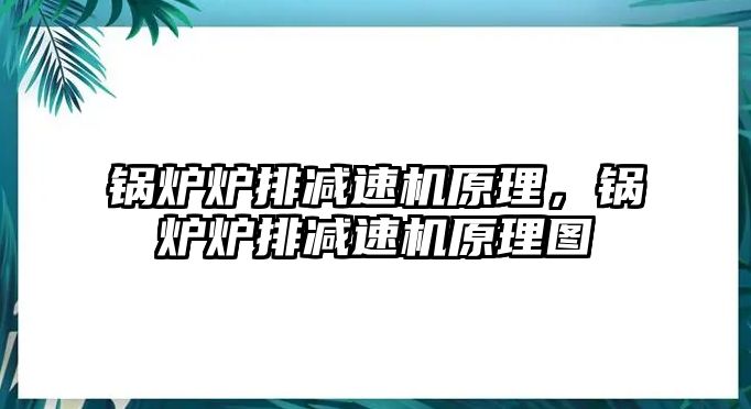 鍋爐爐排減速機原理，鍋爐爐排減速機原理圖