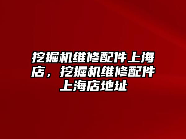 挖掘機(jī)維修配件上海店，挖掘機(jī)維修配件上海店地址