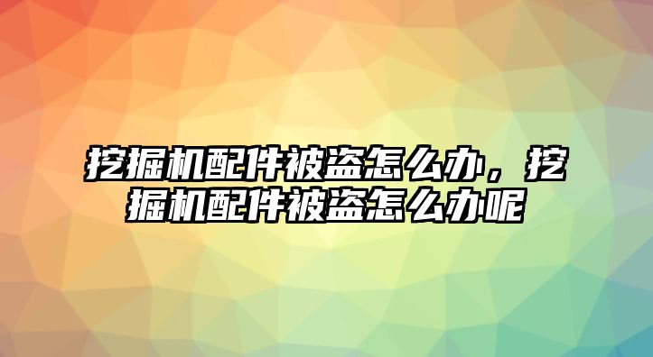 挖掘機配件被盜怎么辦，挖掘機配件被盜怎么辦呢